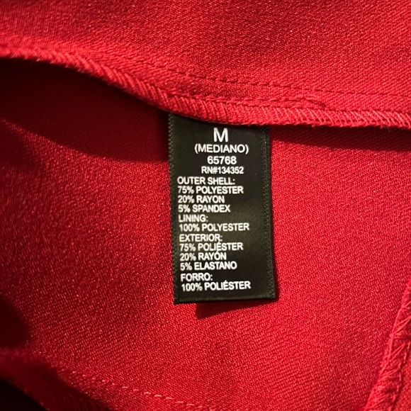 Women’s One Button Red Blazer - Picture 7 of 8